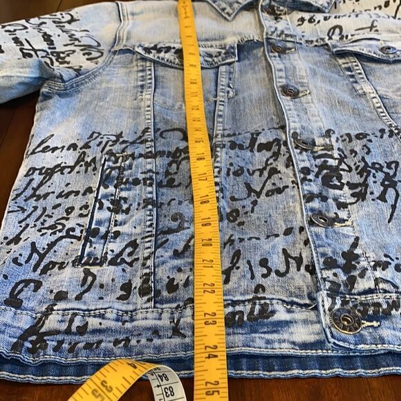 Waimea Men’s Denim Graffiti Truckers Jacket Size Medium - Picture 6 of 8